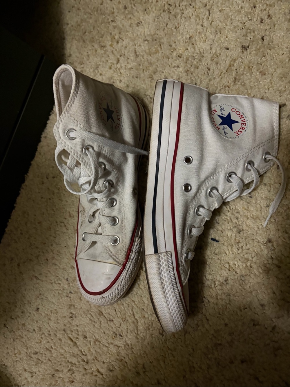 Converse White High-Top Canvas Sneakers